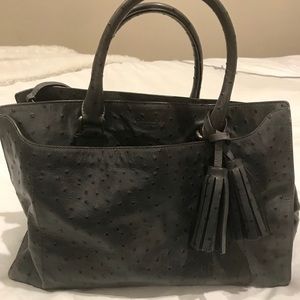Coach Legacy Ostrich Handbag - Charcoal